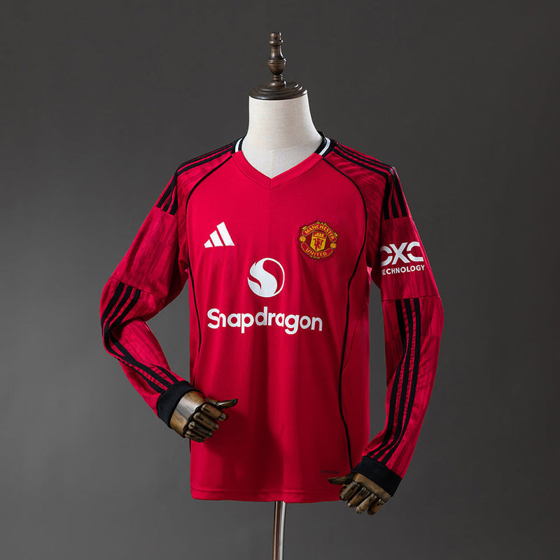 Manchester United 25/26 Home Long Sleeve - Fan Version