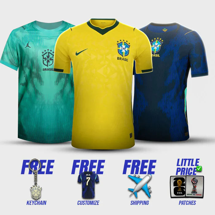 COMBO Brazil 2026/27 Home, Away and Goalkeeper - Fan Version - World Cup