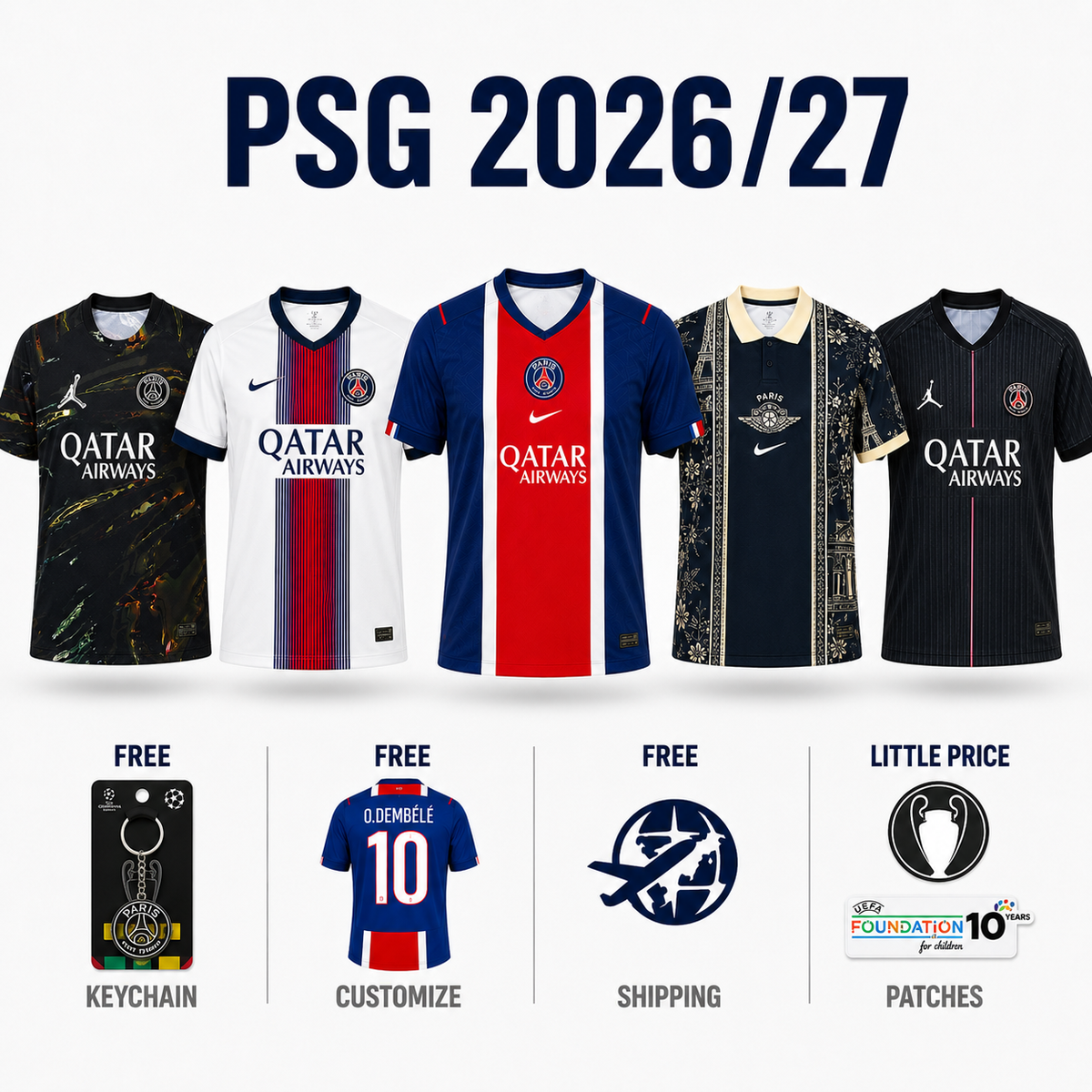 🏆 Winner COMBO Psg - New Home, Away and Special Edition 2026/27, Night Edition and Fourth 2025/26 - Fan Version