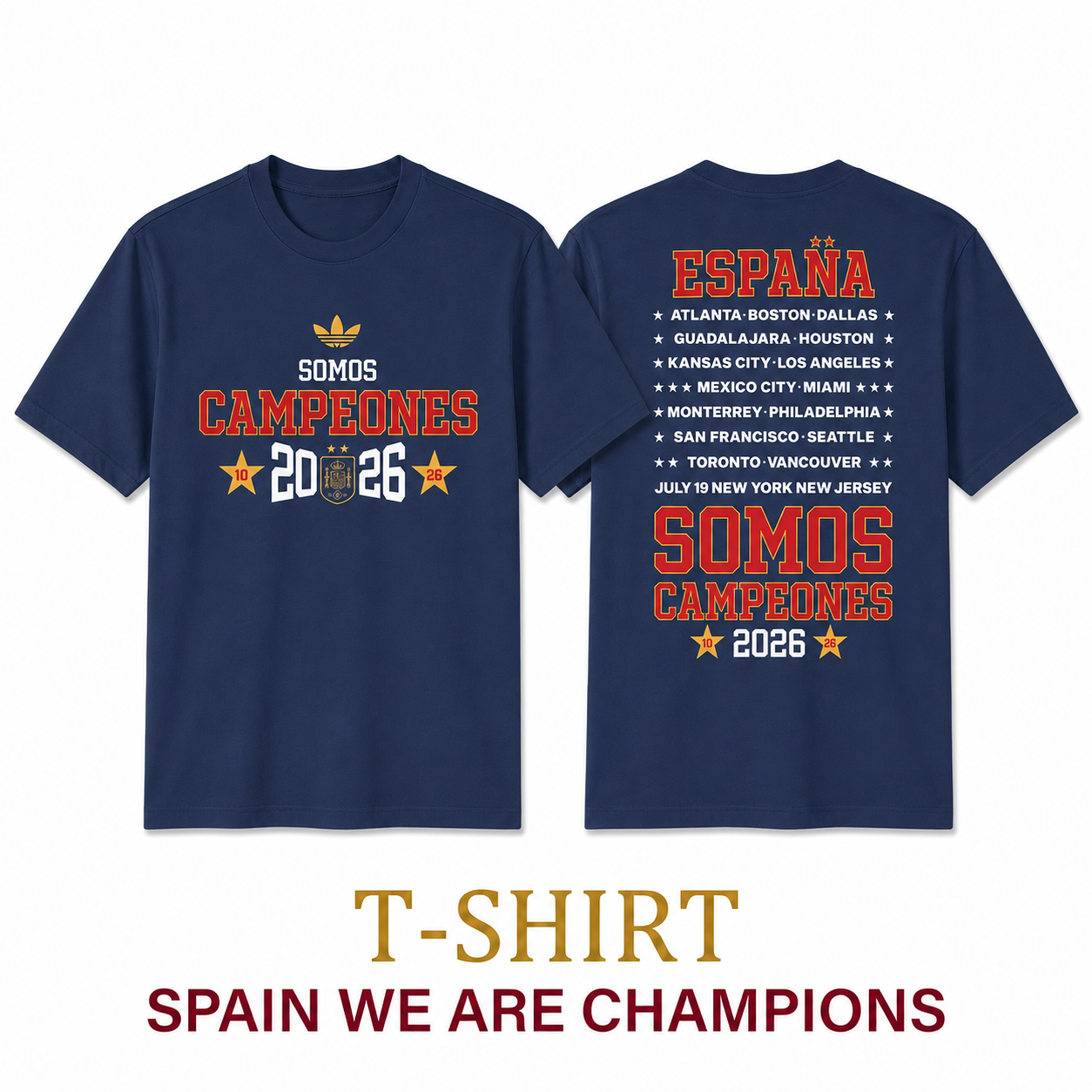 España T-Shirt We Are Champions WC 2026 - Blue🏆🏆