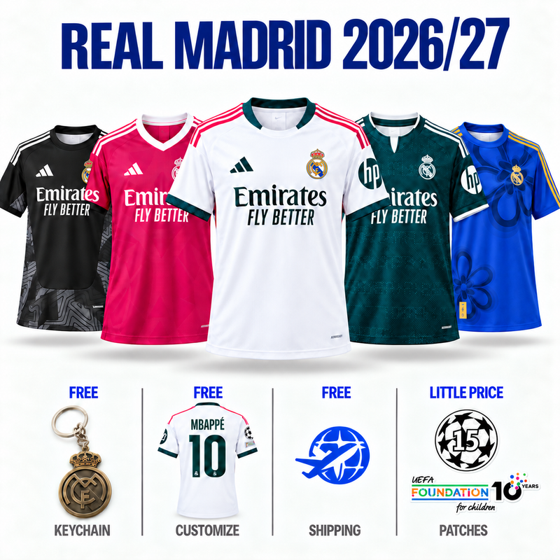 COMBO Real Madrid 26/27 - Home, Away, Third, Goalkeeper, and Special Edition - Fan Version