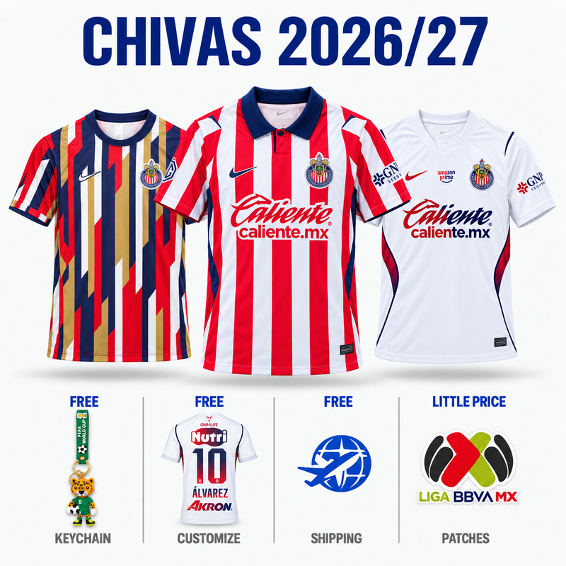 COMBO Chivas Guadalajara 26/27 - Home, Away and Pre-Match - Fan Version