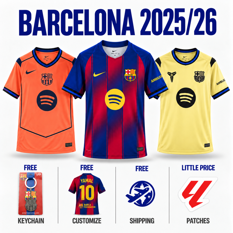 COMBO Barcelona 25/26 - Home, Away and Third - Fan Version