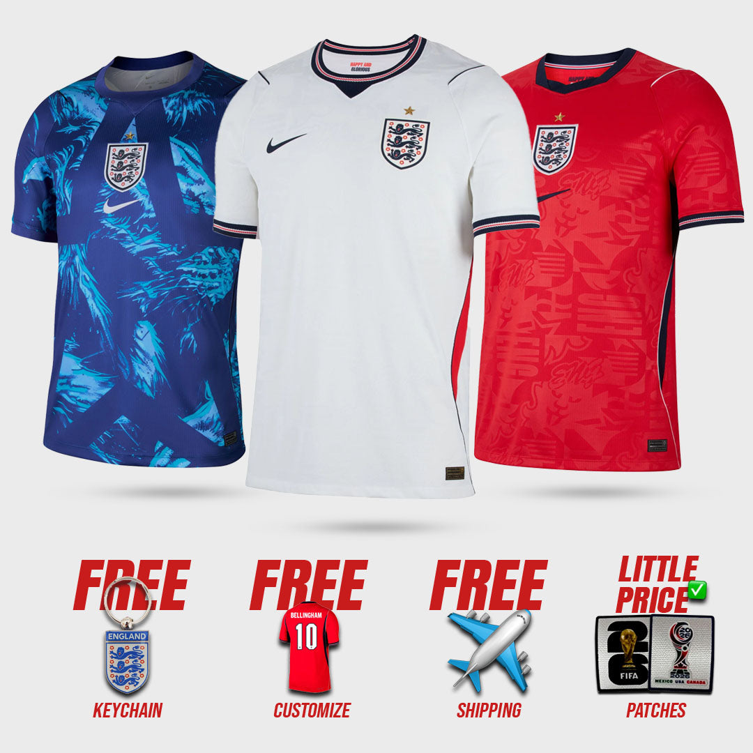 COMBO England Home, Away and Goalkeeper WorldCup 2026