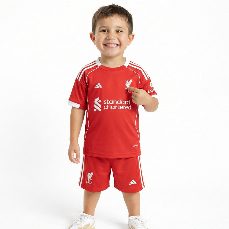 Liverpool Home 2025/26 - Kids Kit