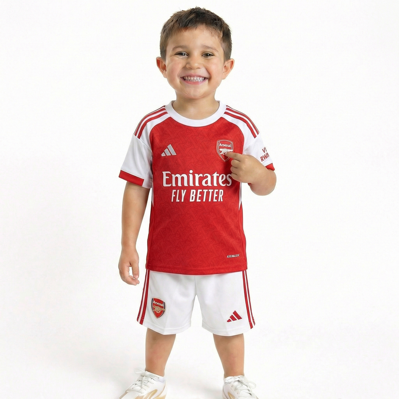 Arsenal Home 2025/26 - Kids Kit