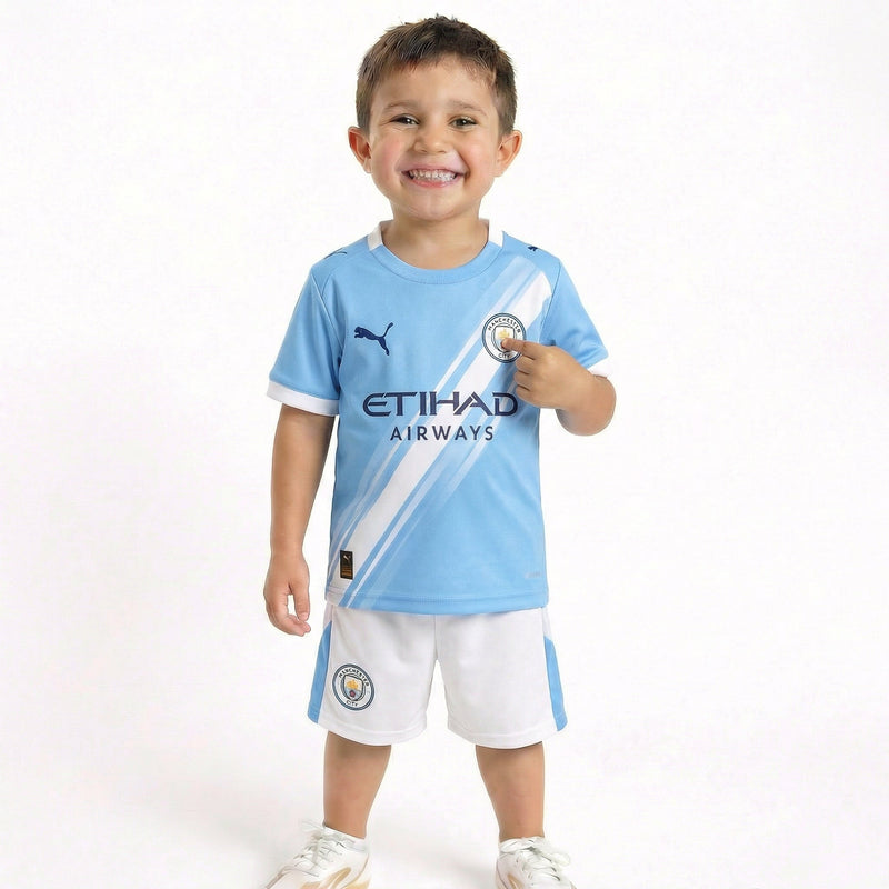 Manchester City Home 2025/26 - Kids Kit