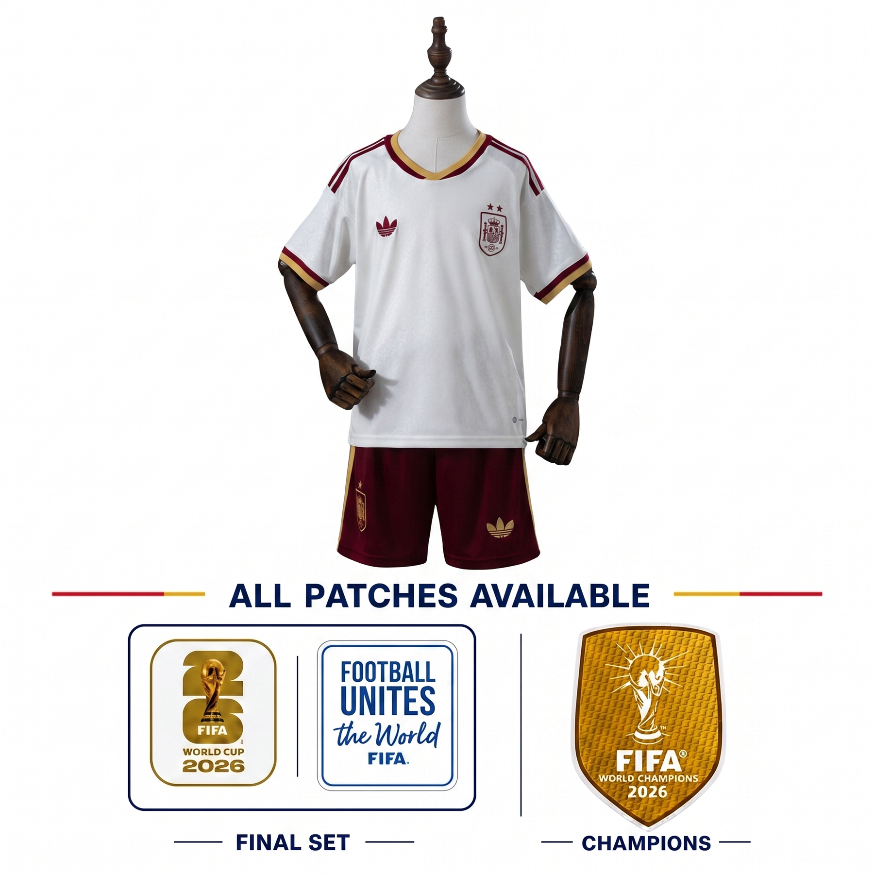Spain WC 2026 Away - Kids Kit - 2 Stars Winner ⭐⭐