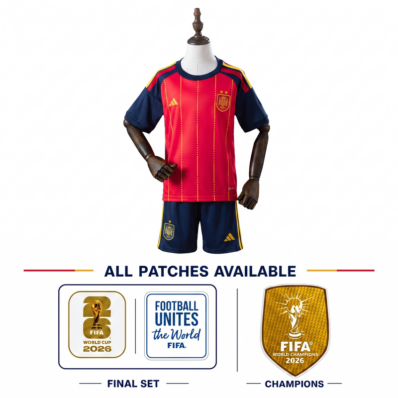 Spain WC 2026 Home - Kids Kit - 2 Stars Winner ⭐⭐